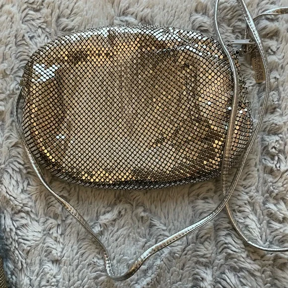 WHITING & DAVIS Vintage Silver-tone Mesh Chainmail Crossbody